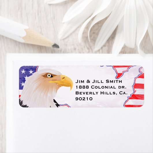 Vier Onafhankelijkheidsarend Etiket (Insitu)