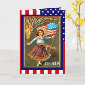 Vier Onafhankelijkheidsdag Kaart (Gele Bloem)