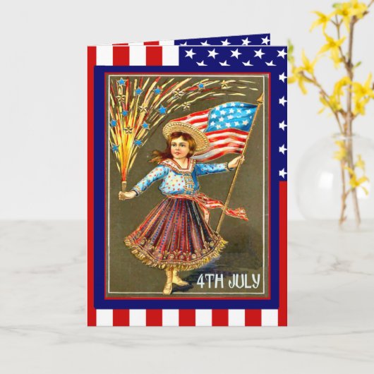 Vier Onafhankelijkheidsdag Kaart (Gele Bloem)