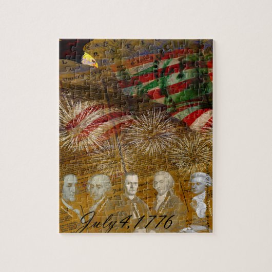 Vier Onafhankelijkheidsdag Legpuzzel (Verticaal)