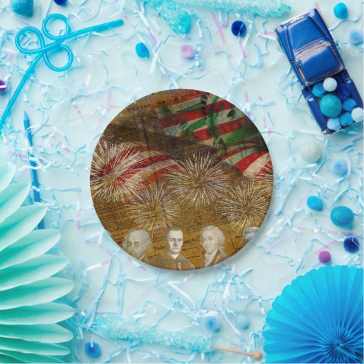 Vier Onafhankelijkheidsdag Papieren Bordje (Feest)