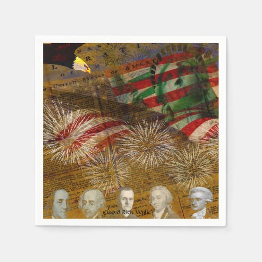 Vier Onafhankelijkheidsdag Servet (Voorkant)