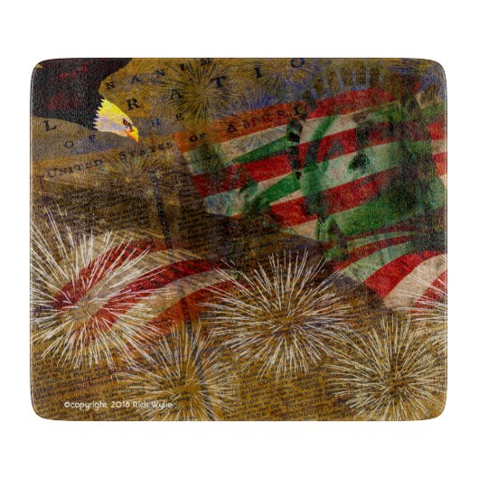 Vier Onafhankelijkheidsdag Snijplank (Voorkant)