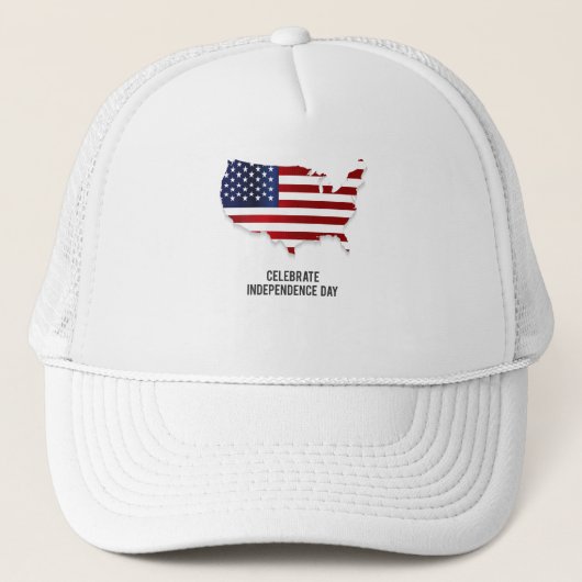 Vier Onafhankelijkheidsdag VS Vlag Trucker Pet (Voorkant)