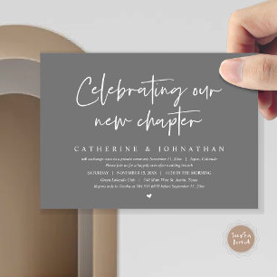 Vier ons nieuwe hoofdstuk, Elopement Brunch Kaart