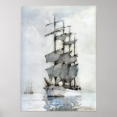 Vier ontslagen Barque Poster (Voorkant)