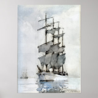 Vier ontslagen Barque Poster