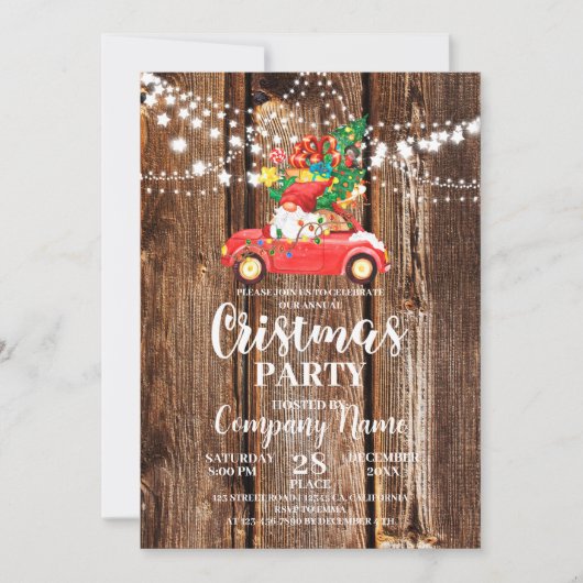 Vier onze jaarlijkse kerstfeest met het bedrijf kaart (Voorkant)