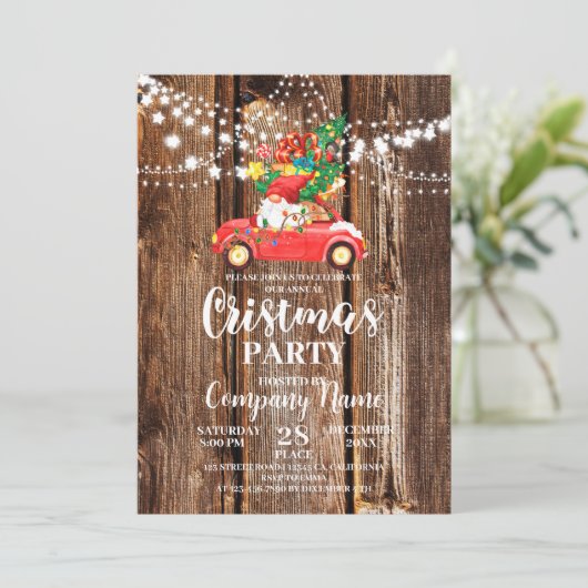 Vier onze jaarlijkse kerstfeest met het bedrijf kaart (Staand voorkant)