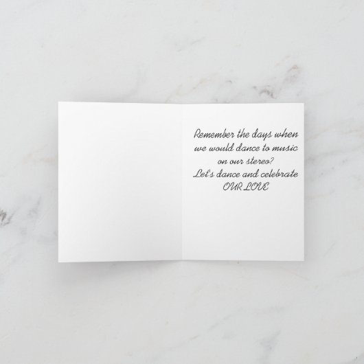 *VIER ONZE LIEFDE** LATEN WE DANSEN OP ONZE STEREO KAART (Binnen)