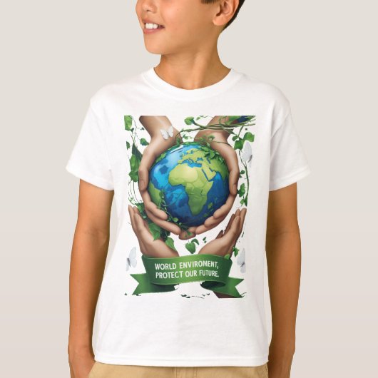 Vier onze planeet - Happy Earth Day T-shirt (Voorkant)