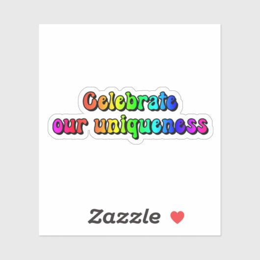 Vier onze uniciteit Rainbow Neurodiversity Sticker (Vel)
