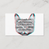 Vier oogkattenillustraties visitekaartje (Voorkant)