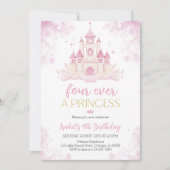 Vier ooit een prinses 4e verjaardag kaart (Voorkant)