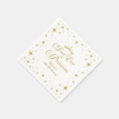 Vier ooit een prinses gouden prinses 4e verjaardag servet (Hoek)