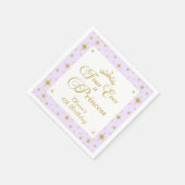 Vier ooit een prinses gouden prinses 4e verjaardag servet (Hoek)