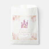 Vier ooit een prinses kasteel 4e verjaardagsfeest bedankzakje (Voorkant)