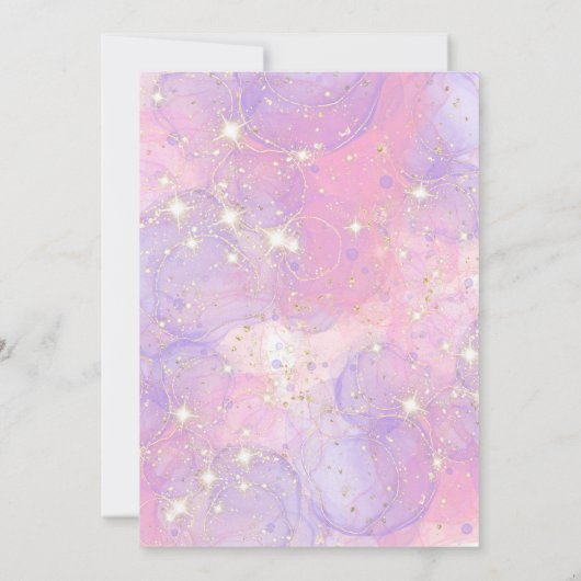 Vier ooit een prinses roze meisje 4e verjaardagsfe kaart (Achterkant)