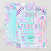 Vier ooit Fabulous Pastel Spa Make-up 4e verjaarda Kaart (Voorkant / Achterkant)