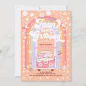 VIER ooit Groovy Daisy Van 4e verjaardag Kaart (Voorkant)