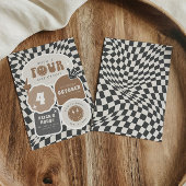 Vier ooit groovy | Jongens Vierde Retro Skater Par Kaart