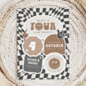 Vier ooit groovy | Jongens Vierde Retro Skater Par Kaart