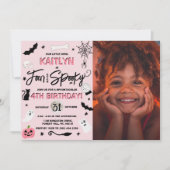 Vier ooit. Halloween 4e verjaardag Foto Kaart (Voorkant)