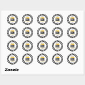 Vier Ooit Jong Retro Vierde 4e Verjaardagsfeestje Ronde Sticker (Vel)