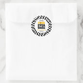 Vier Ooit Jong Retro Vierde 4e Verjaardagsfeestje Ronde Sticker (Tas)