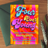 Vier ooit jonge 4e verjaardag kaart