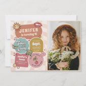 Vier ooit jonge Groovy Daisy 4e verjaardag foto Kaart (Voorkant)