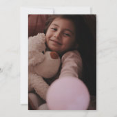 Vier ooit lief meisje 4e eenhoorn snoepjes verjaar kaart (Achterkant)