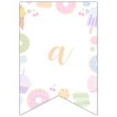 Vier ooit lief thema meisje 4e verjaardag banner (Tweede vlag)