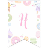 Vier ooit lief thema meisje 4e verjaardag banner (Eerste vlag)