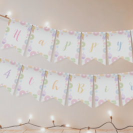 Vier ooit lief thema meisje 4e verjaardag banner