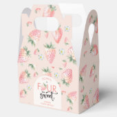 Vier ooit lieve aardbeien kinderen verjaardag bedankdoosjes (Geopend)