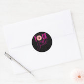 Vier ooit lieve donut 4e verjaardag partij dochter ronde sticker (Envelop)