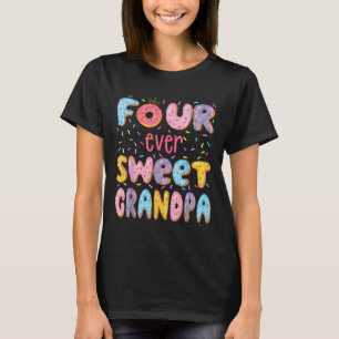 Vier ooit lieve opa 4e verjaardag meisje Donut Lo T-shirt