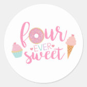 Vier ooit lieve party stickers (Voorkant)