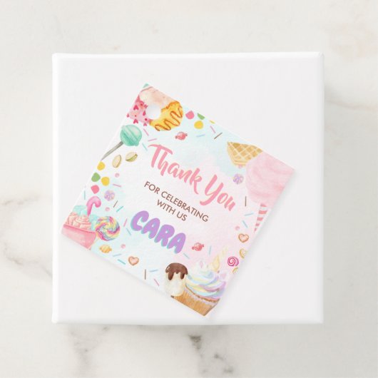 Vier ooit lieve verjaardagsfeestje bedankjes labels (In situ)