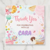 Vier ooit lieve verjaardagsfeestje bedankjes labels (Voorkant)