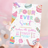 Vier ooit lieve verjaardagsuitnodiging, Snoep zoet Kaart