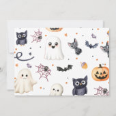 Vier ooit Spooky Cute Halloween Ghost 4e verjaarda Kaart (Achterkant)