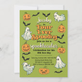 Vier Ooit Spooky Ghost Halloween Herfst 4e verjaar Kaart (Voorkant)