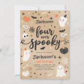 Vier ooit Spooky  Halloween Ghost Birthday Kaart (Voorkant)
