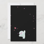 Vier ooit Spooky Halloween Ghost Kaart (Achterkant)