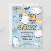 Vier ooit Spooky Halloween Groovy Ghost Birthday Kaart (Voorkant)