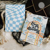 Vier ooit Spooky Halloween Groovy Ghost Birthday Kaart