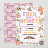 Vier Ooit Spooky Halloween Party Uitnodiging (Voorkant / Achterkant)