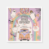 Vier Ooit Spooky Retro Fun 4e Verjaardagsfeest Servet (Voorkant)